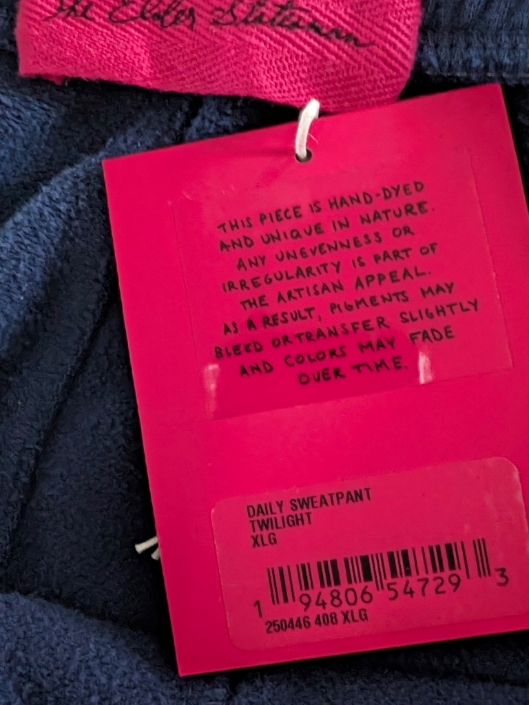 The Elder Statesman Xl Daily Sweatpant Twilight Navy Cotton Cashmere Fleece Nwt — image 3 of 8